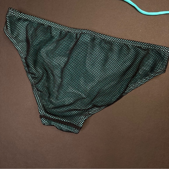 No Boundaries Black/Aqua Lined Mesh Bikini NWOT - Picture 7 of 11